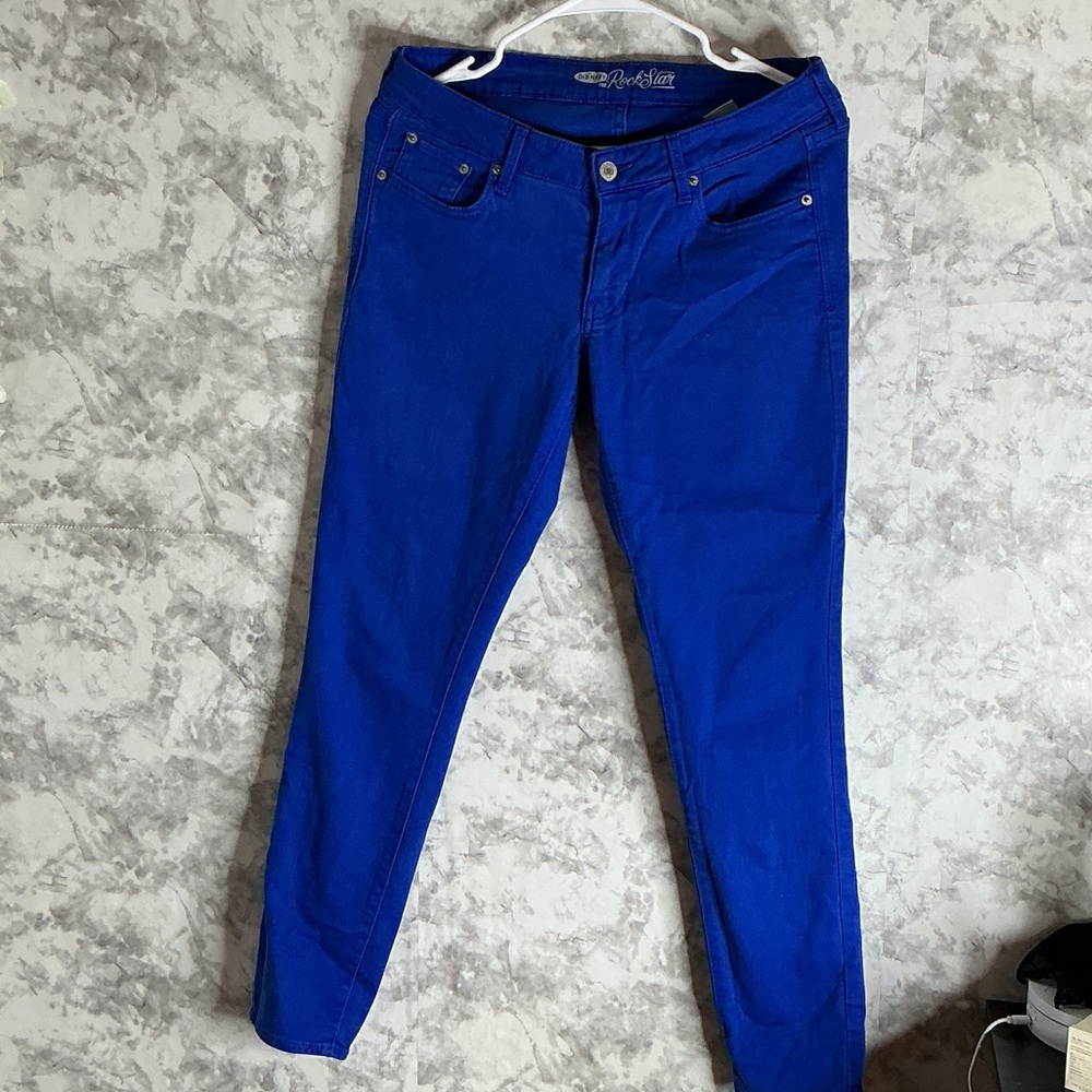 Old Navy Electric Blue Rockstar Jeans